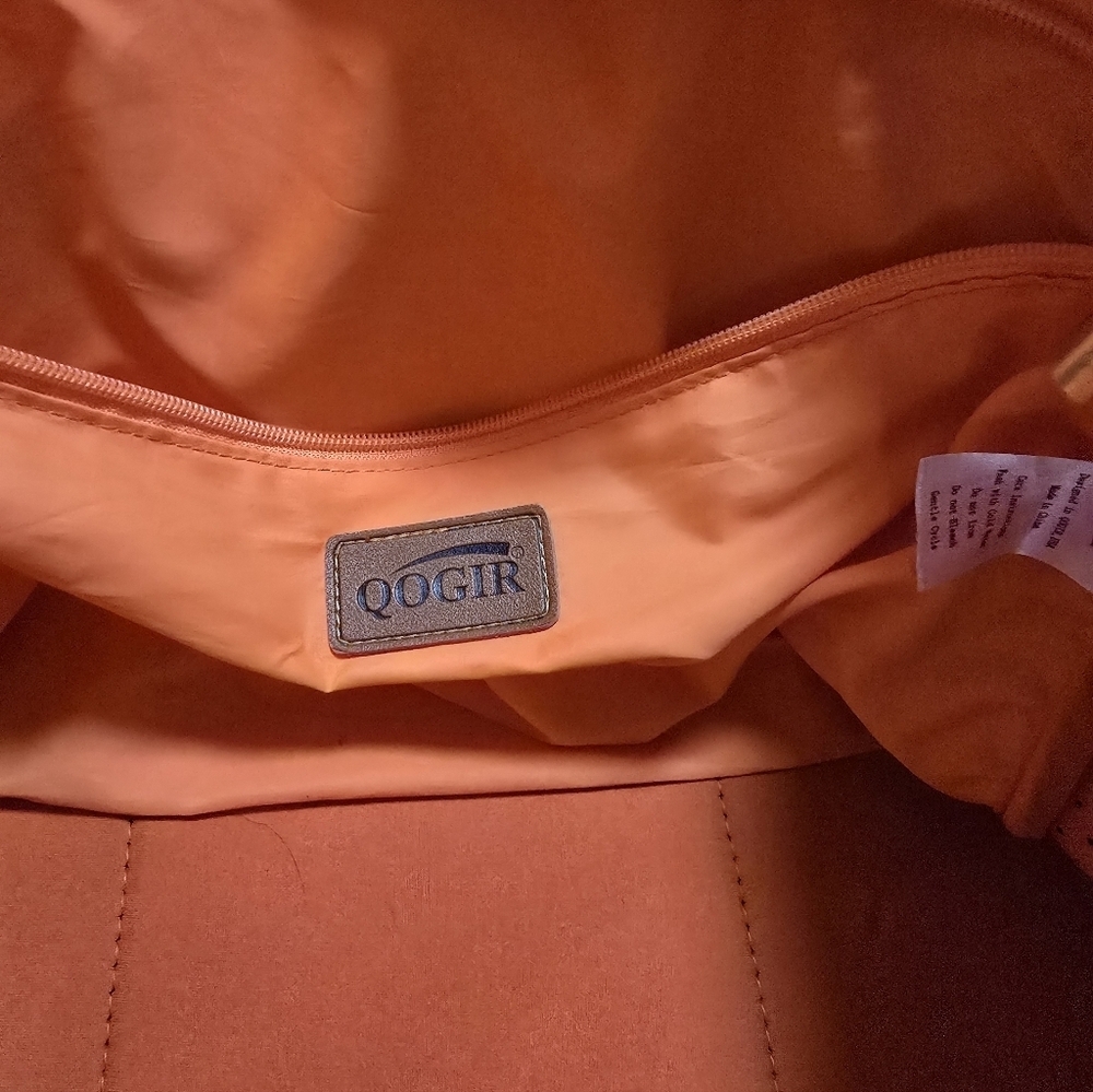 QOGIR Neoprene Tote Bag Gray Orange Drawstring - Picture 2 of 3